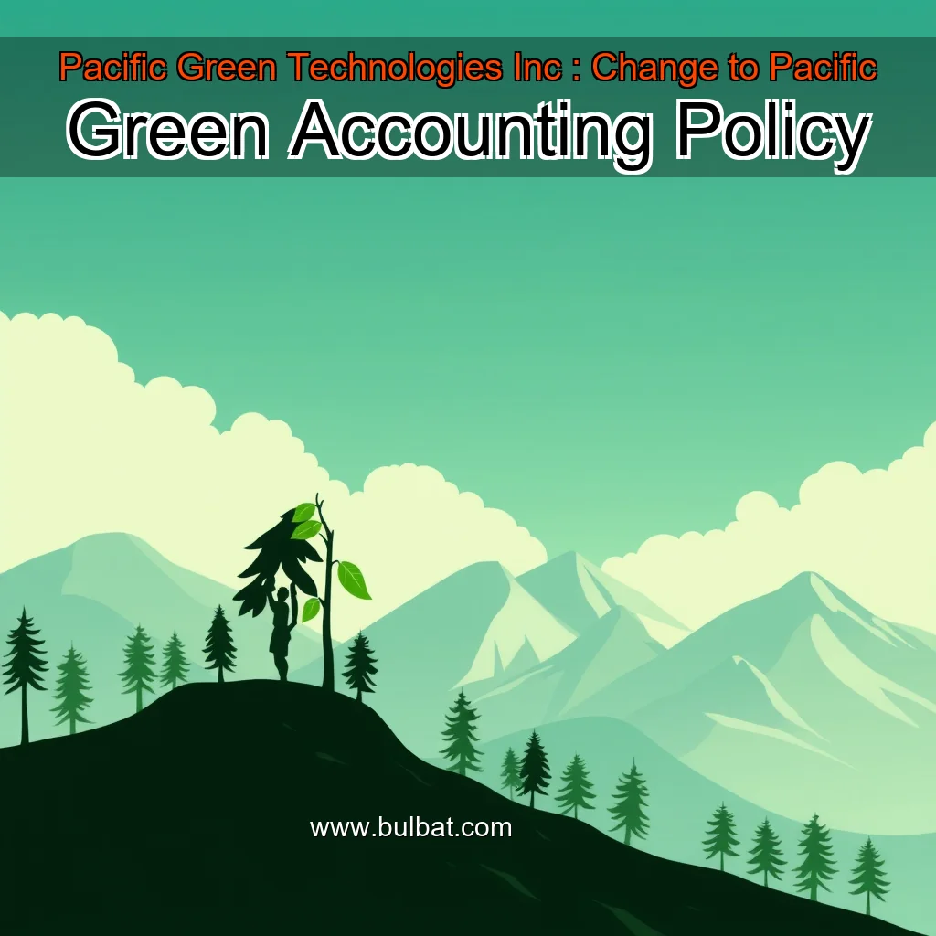 You are currently viewing Pacific Green Technologies Inc : Change to Pacific Green Accounting Policy