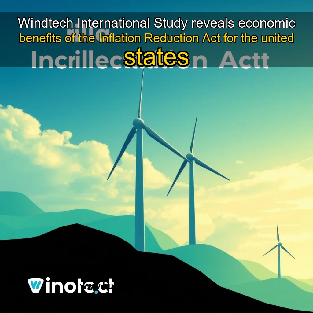 You are currently viewing Windtech International  Study reveals economic benefits of the Inflation Reduction Act for the united states