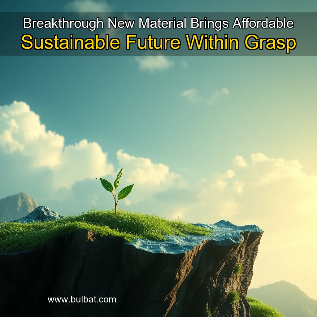 You are currently viewing Breakthrough New Material Brings Affordable  Sustainable Future Within Grasp
