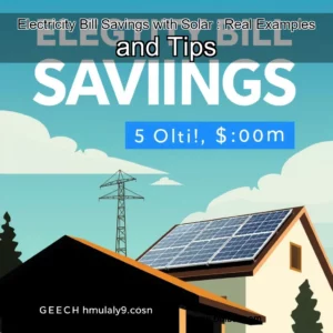 Read more about the article Electricity Bill Savings with Solar : Real Examples and Tips