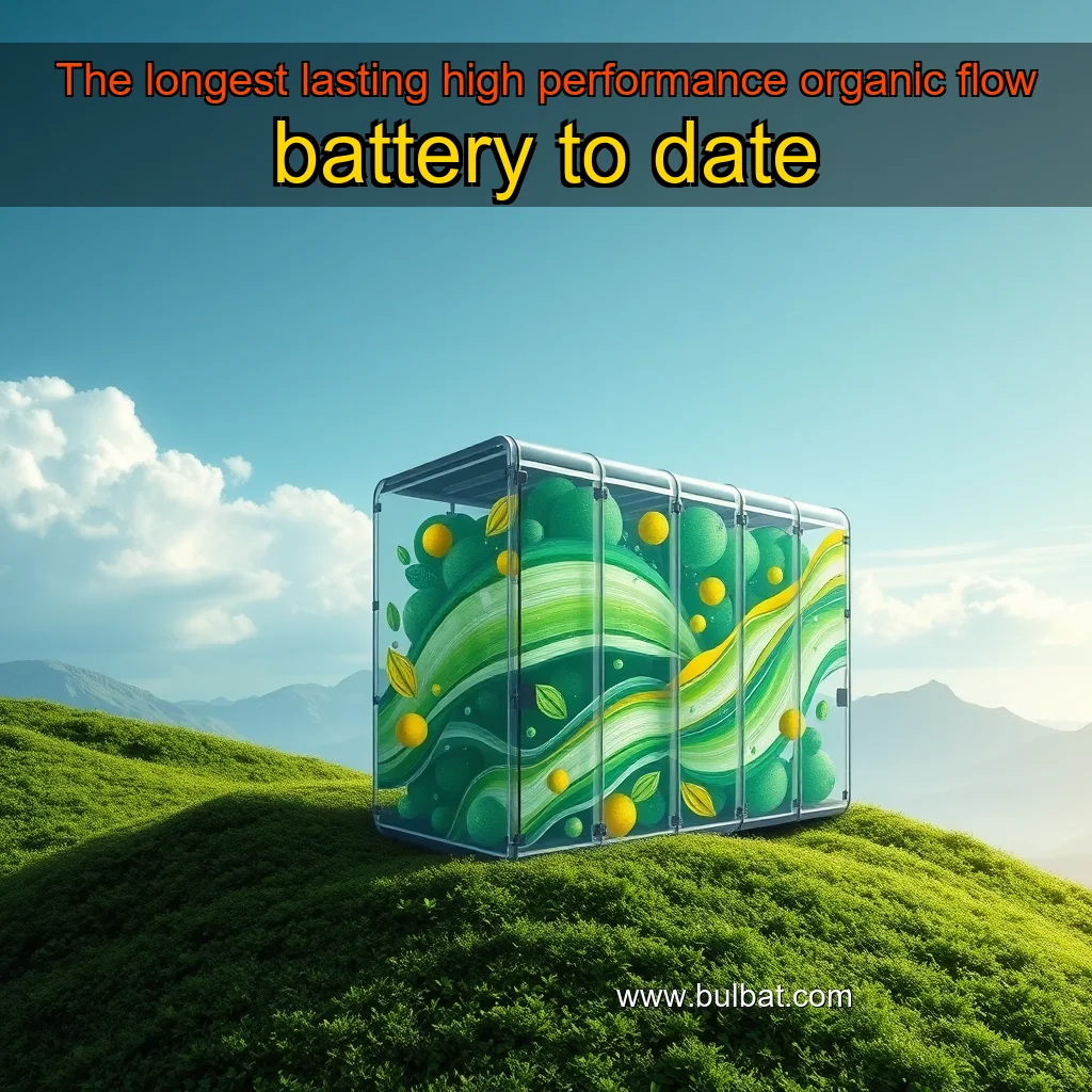 You are currently viewing The longest  lasting high  performance organic flow battery to date