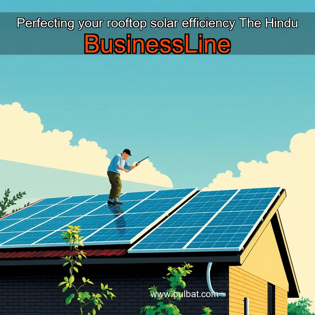 You are currently viewing Perfecting your rooftop solar efficiency  The Hindu BusinessLine