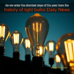 Read more about the article As we enter the shortest days of the year here the history of light bulbs  Daily News