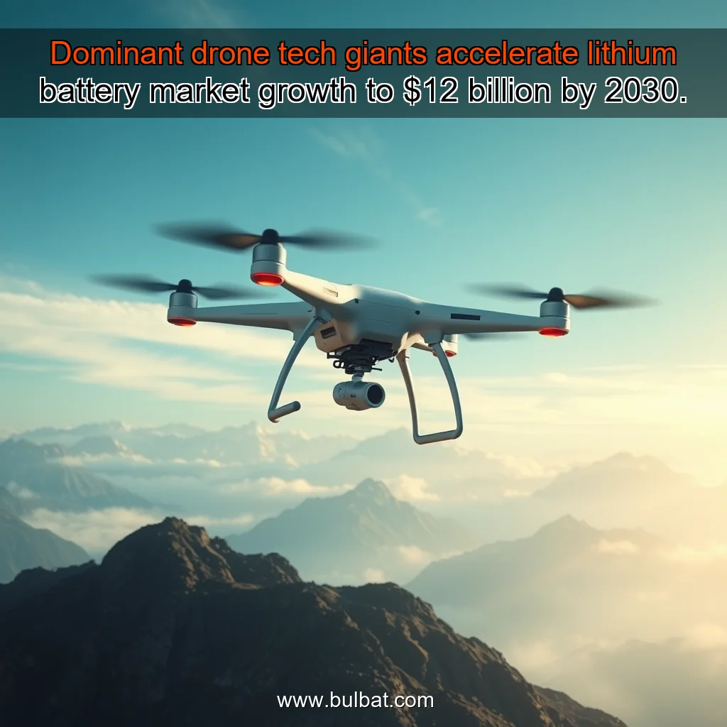 You are currently viewing Dominant drone tech giants accelerate lithium battery market growth to $12 billion by 2030.