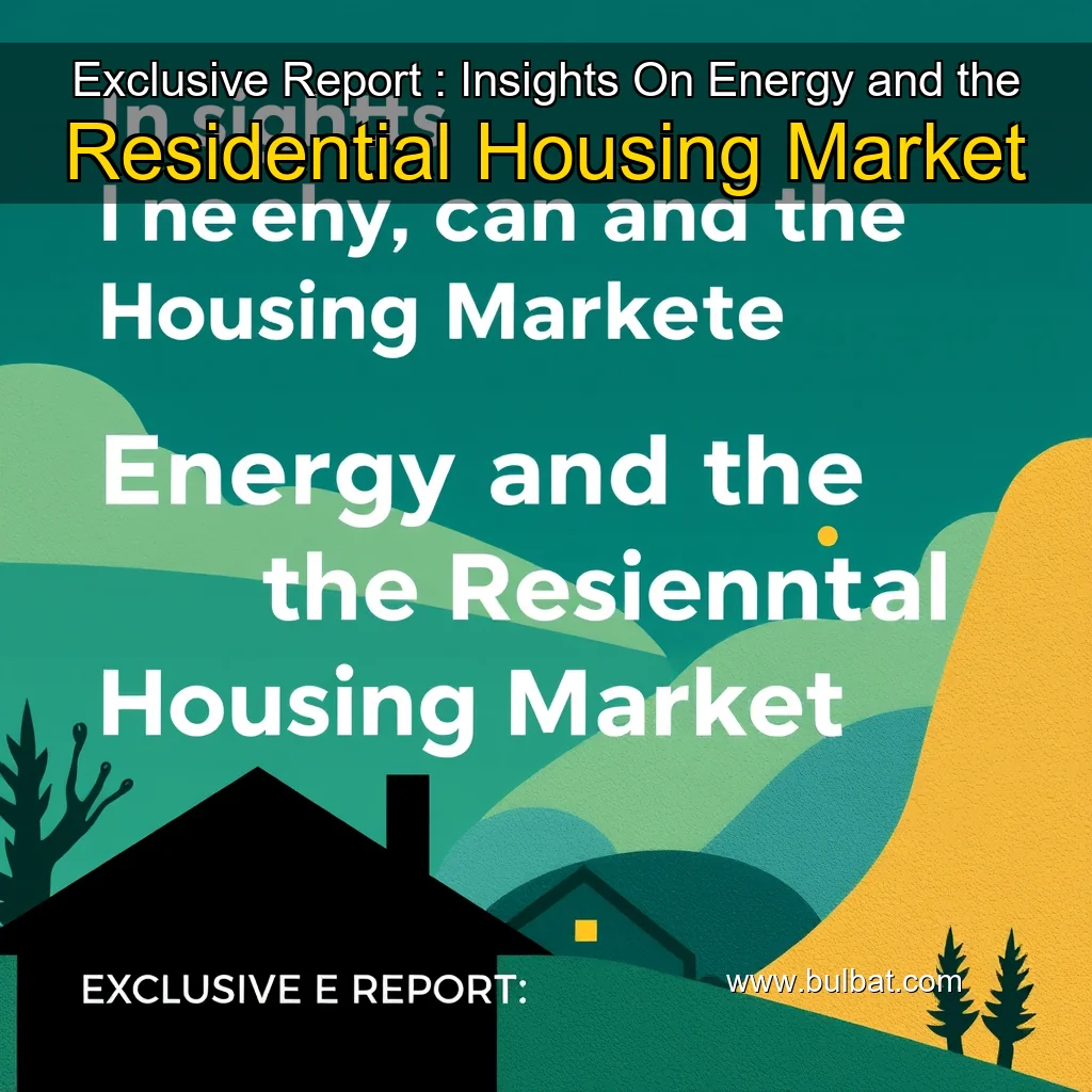 You are currently viewing Exclusive Report : Insights On Energy and the Residential Housing Market