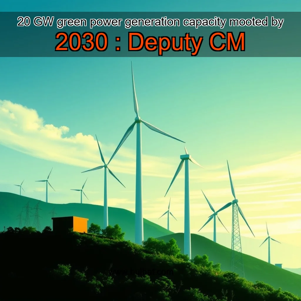 You are currently viewing 20 GW green power generation capacity mooted by 2030 : Deputy CM