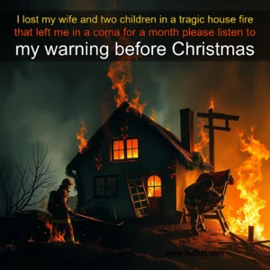 Read more about the article I lost my wife and two children in a tragic house fire that left me in a coma for a month  please listen to my warning before Christmas