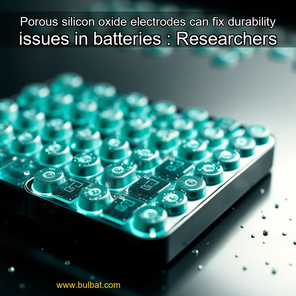 You are currently viewing Porous silicon oxide electrodes can fix durability issues in batteries : Researchers