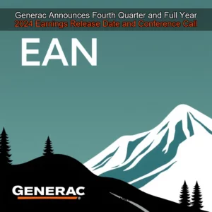 Read more about the article Generac Announces Fourth Quarter and Full  Year 2024 Earnings Release Date and Conference Call
