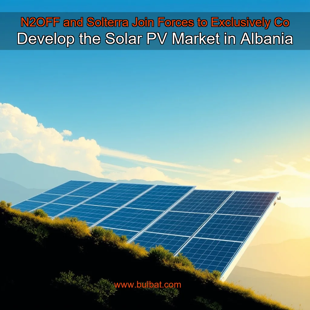 You are currently viewing N2OFF and Solterra Join Forces to Exclusively Co  Develop the Solar PV Market in Albania