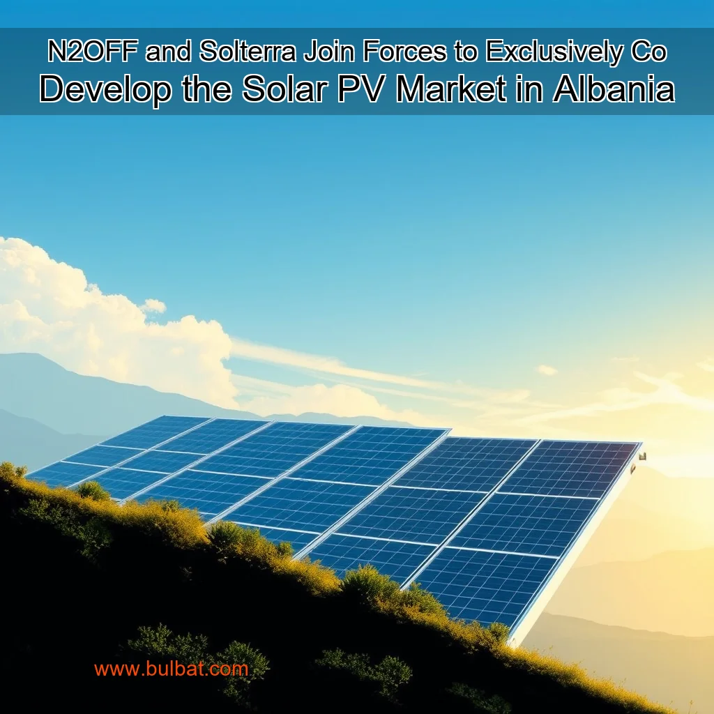 You are currently viewing N2OFF and Solterra Join Forces to Exclusively Co  Develop the Solar PV Market in Albania