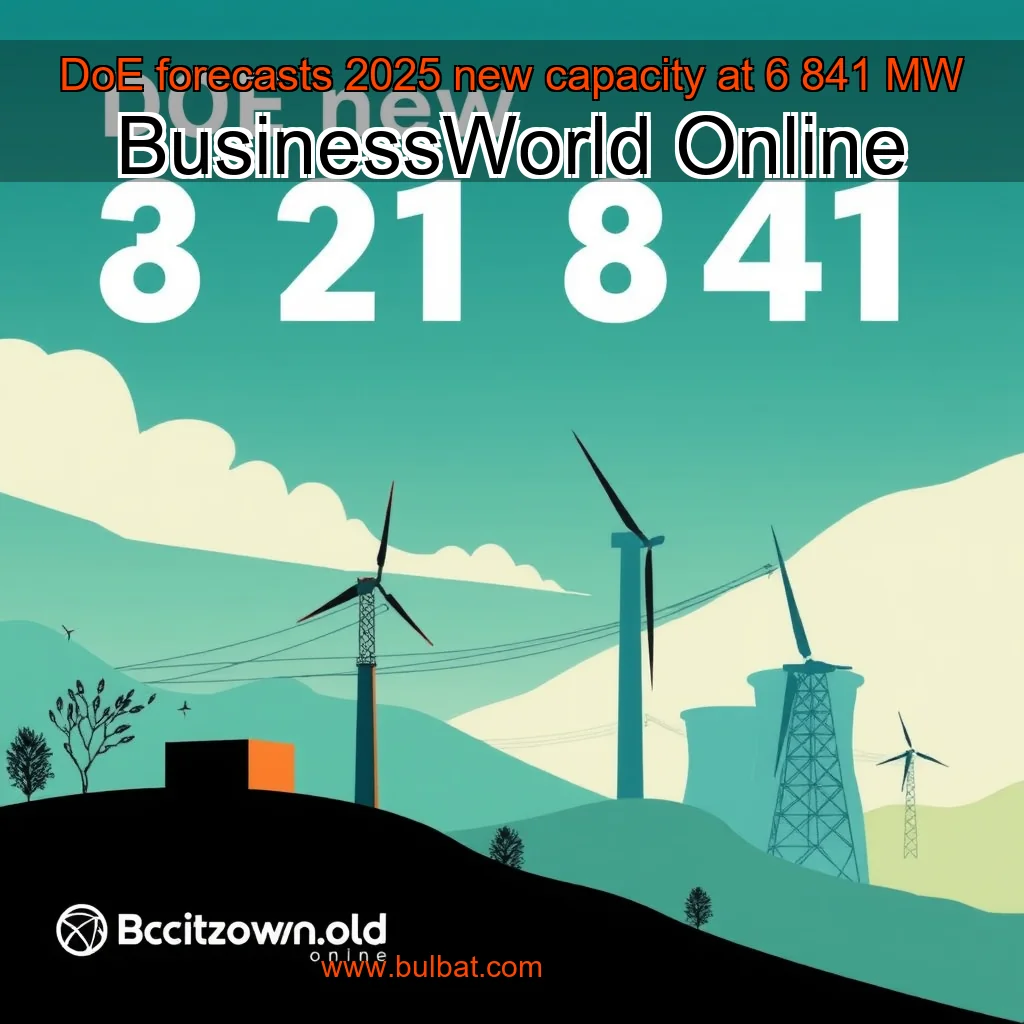 You are currently viewing DoE forecasts 2025 new capacity at 6  841 MW  BusinessWorld Online