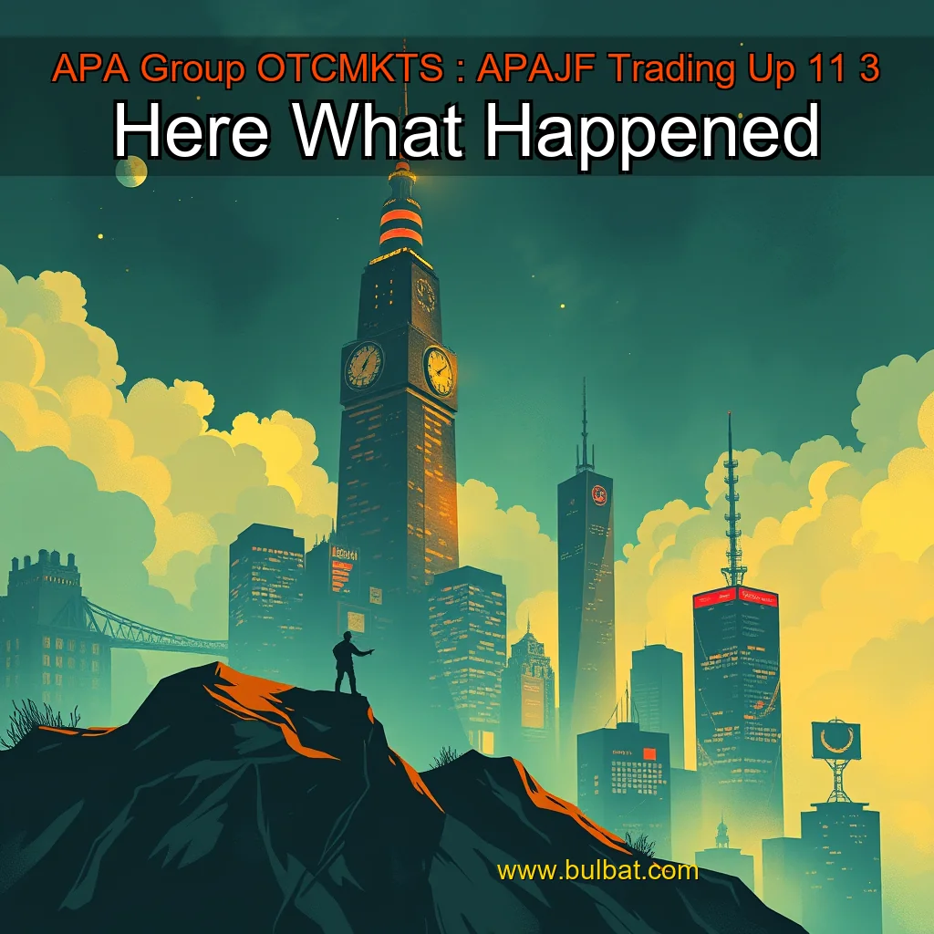 You are currently viewing APA Group  OTCMKTS : APAJF  Trading Up 11  3   Here What Happened