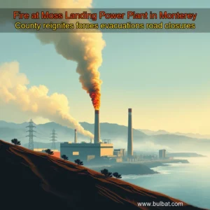 Read more about the article Fire at Moss Landing Power Plant in Monterey County reignites  forces evacuations  road closures