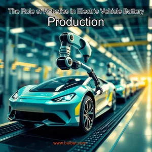Artistic representation for The Role of Robotics in Electric Vehicle Battery Production