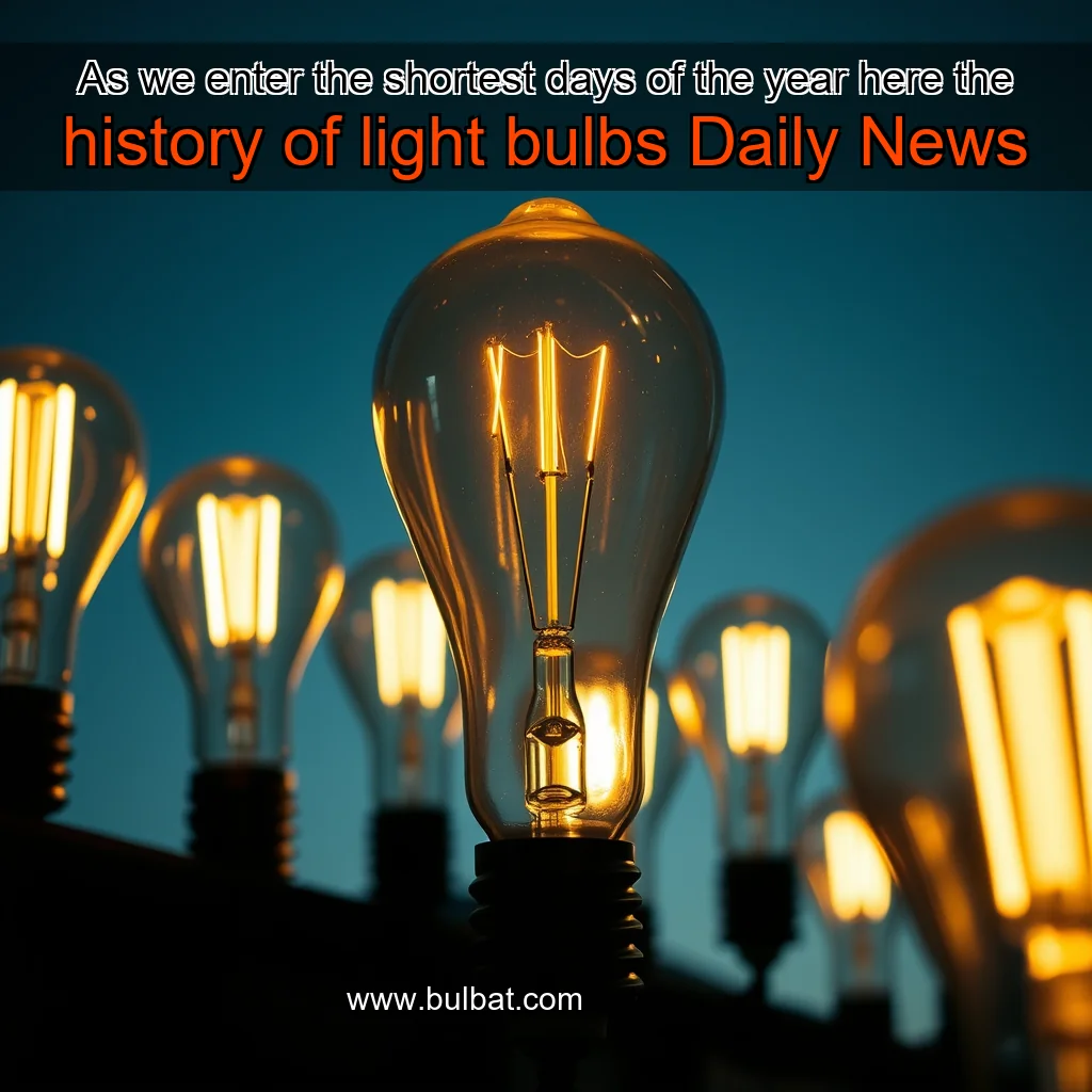 You are currently viewing As we enter the shortest days of the year here the history of light bulbs  Daily News