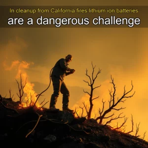 Read more about the article In cleanup from California fires  lithium  ion batteries are a dangerous challenge