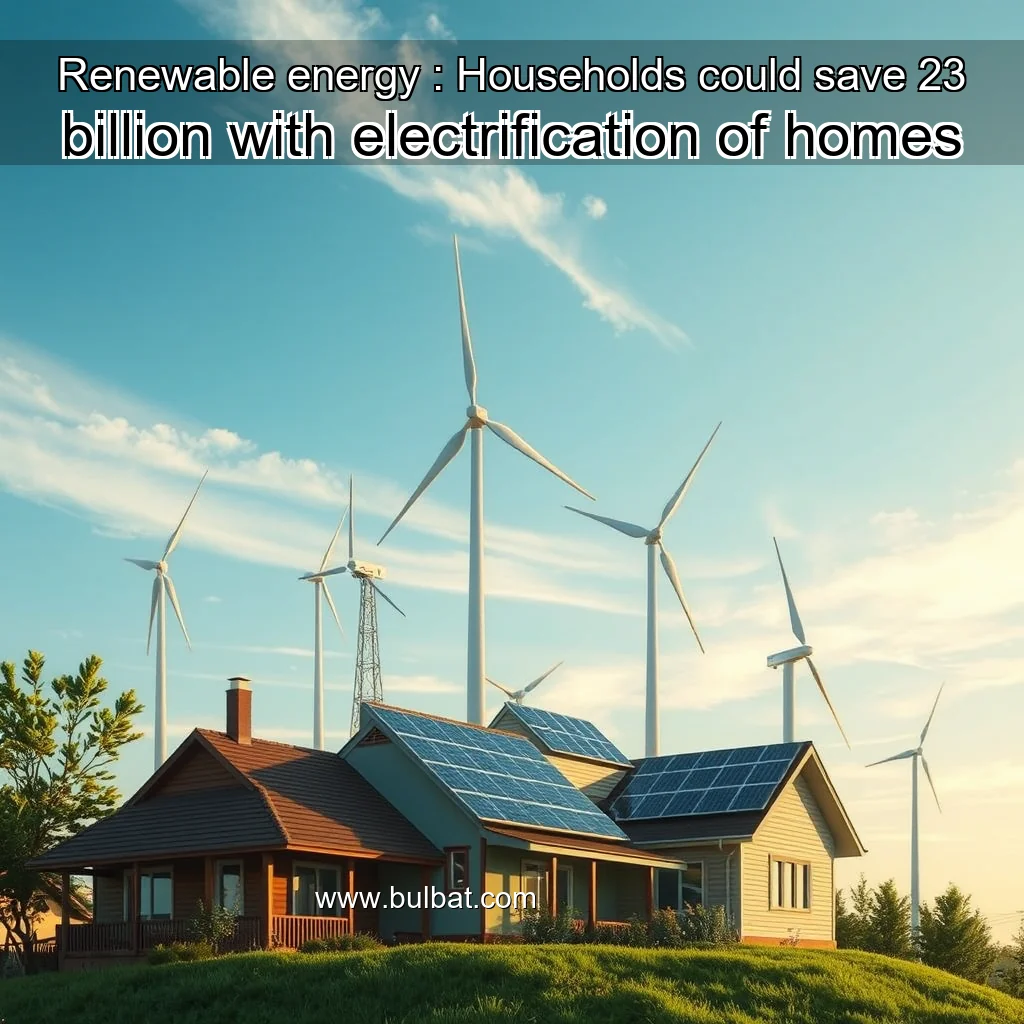 You are currently viewing Renewable energy : Households could save 23 billion with electrification of homes