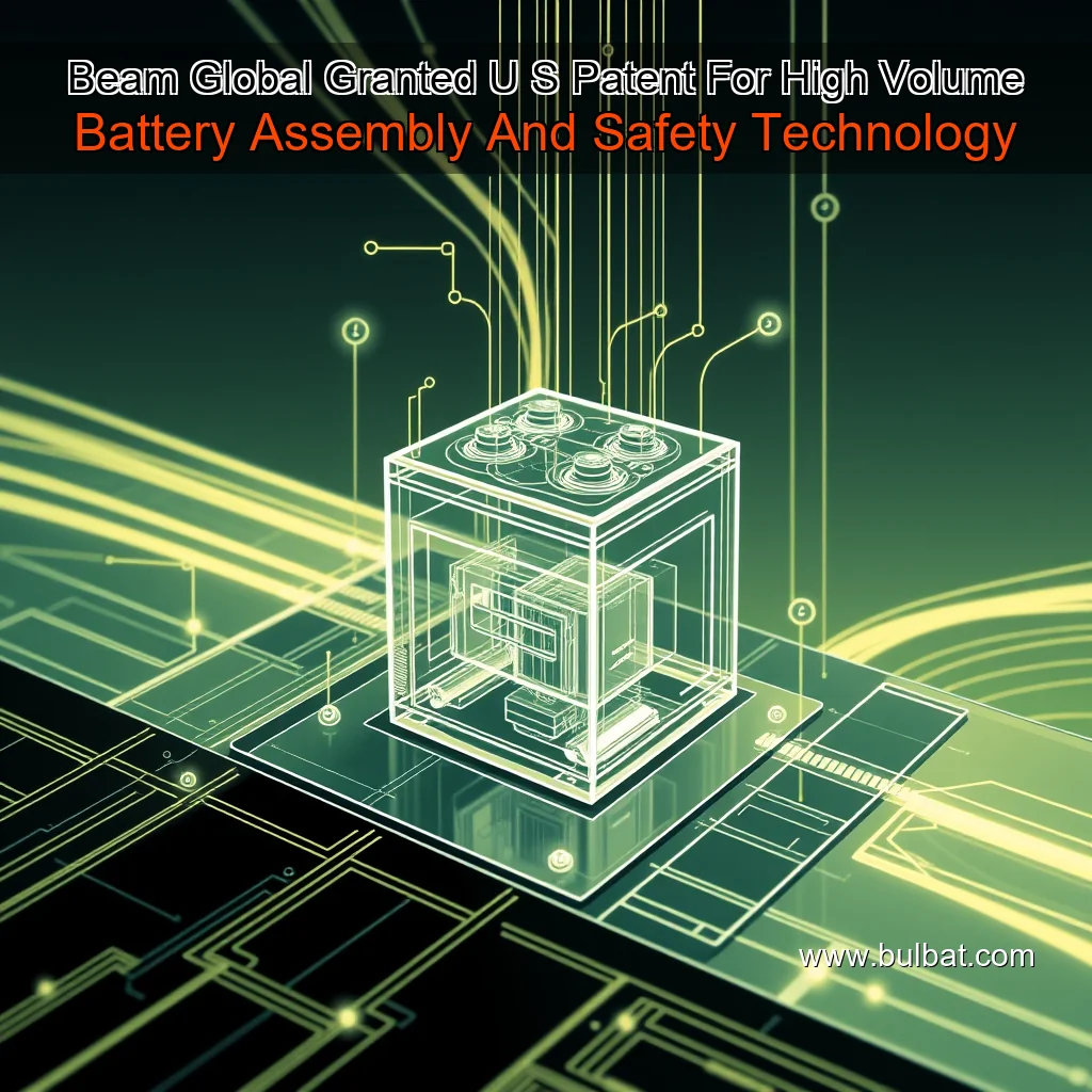 You are currently viewing Beam Global Granted U  S  Patent For High  Volume Battery Assembly And Safety Technology