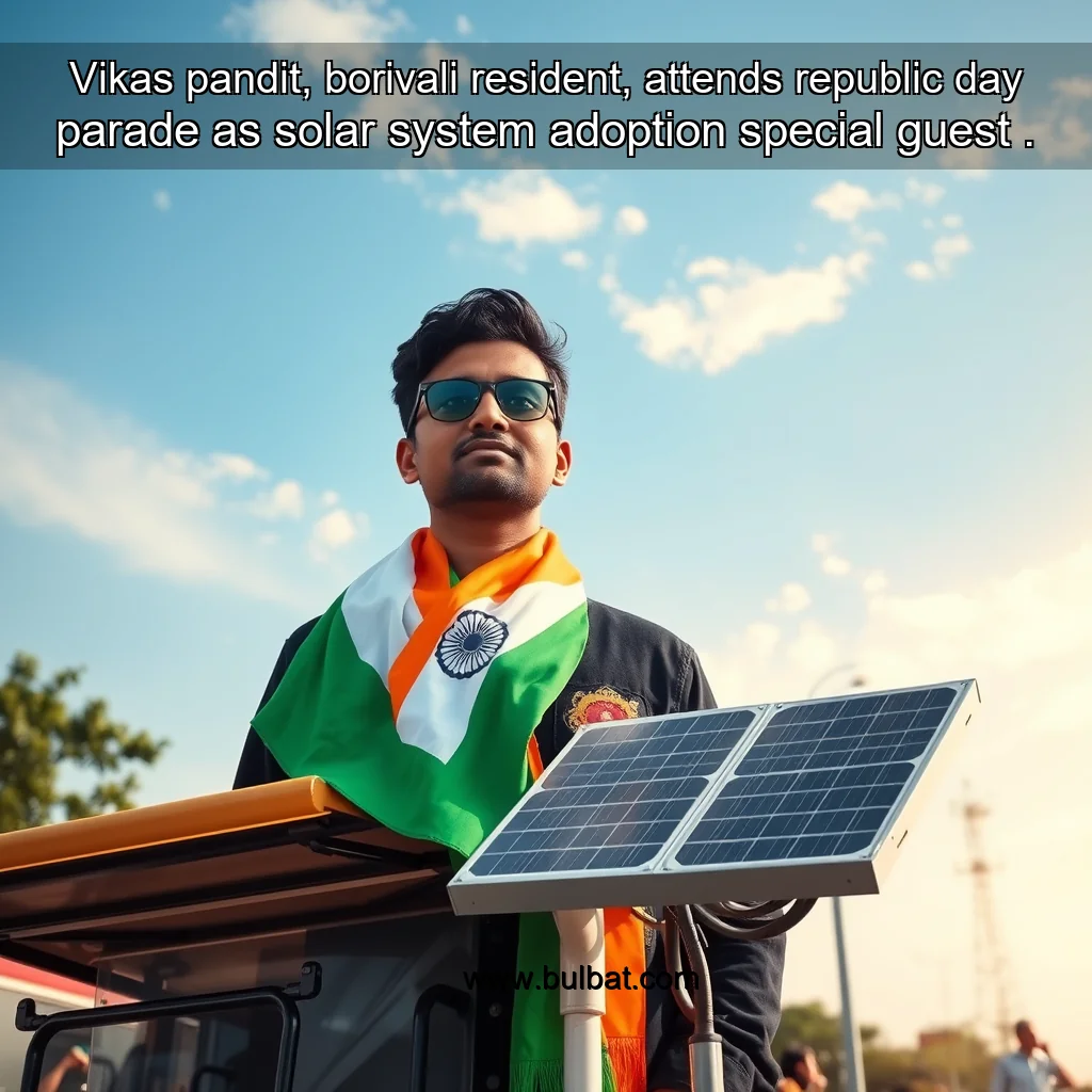 You are currently viewing Vikas pandit, borivali resident, attends republic day parade as solar system adoption special guest
.