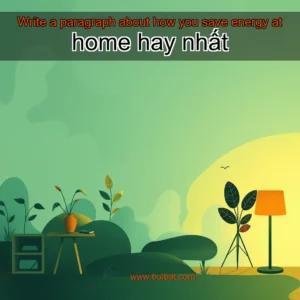 Read more about the article Write a paragraph about how you save energy at home  hay nhất