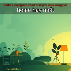 Read more about the article Write a paragraph about how you save energy at home  hay nhất