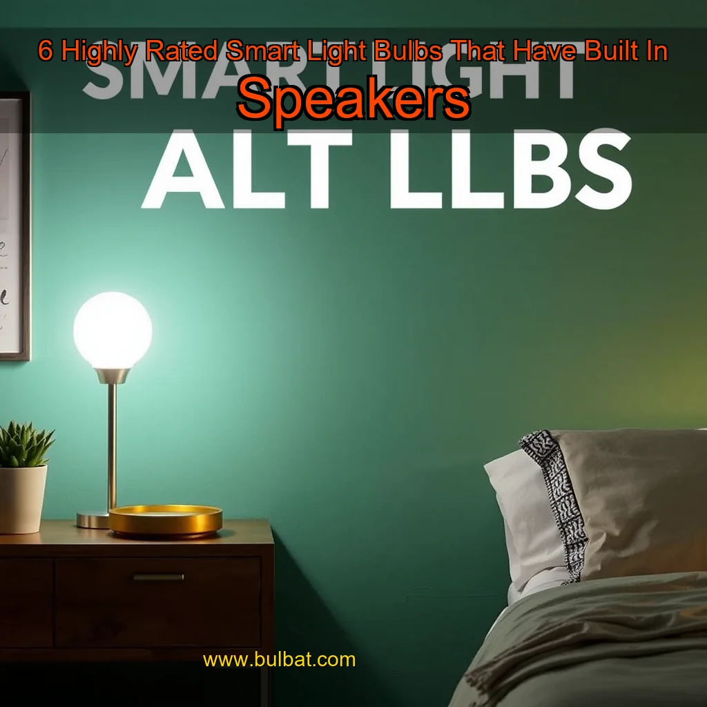 Read more about the article 6 Highly  Rated Smart Light Bulbs That Have Built  In Speakers