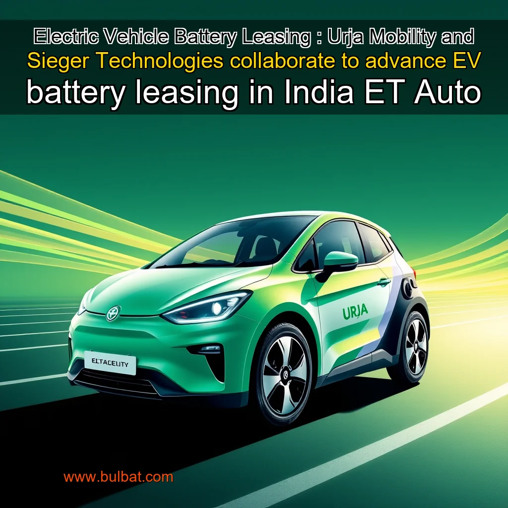 You are currently viewing Electric Vehicle Battery Leasing : Urja Mobility and Sieger Technologies collaborate to advance EV battery leasing in India  ET Auto