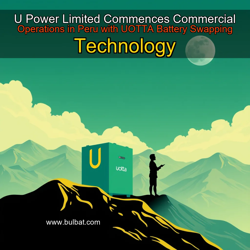 You are currently viewing U Power Limited Commences Commercial Operations in Peru with UOTTA Battery  Swapping Technology
