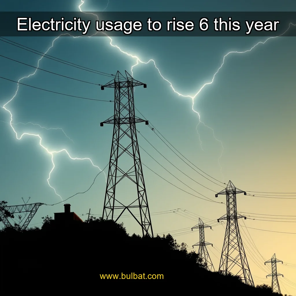 Read more about the article Electricity usage to rise 6  this year