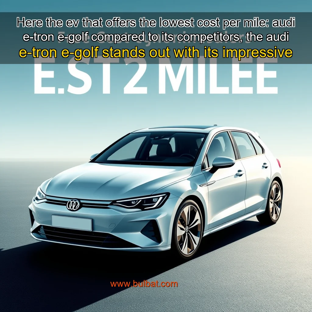 You are currently viewing Here the ev that offers the lowest cost per mile: audi e-tron e-golf compared to its competitors, the audi e-tron e-golf stands out with its impressive cost-effectiveness, especially when considering the total cost per mile driven.