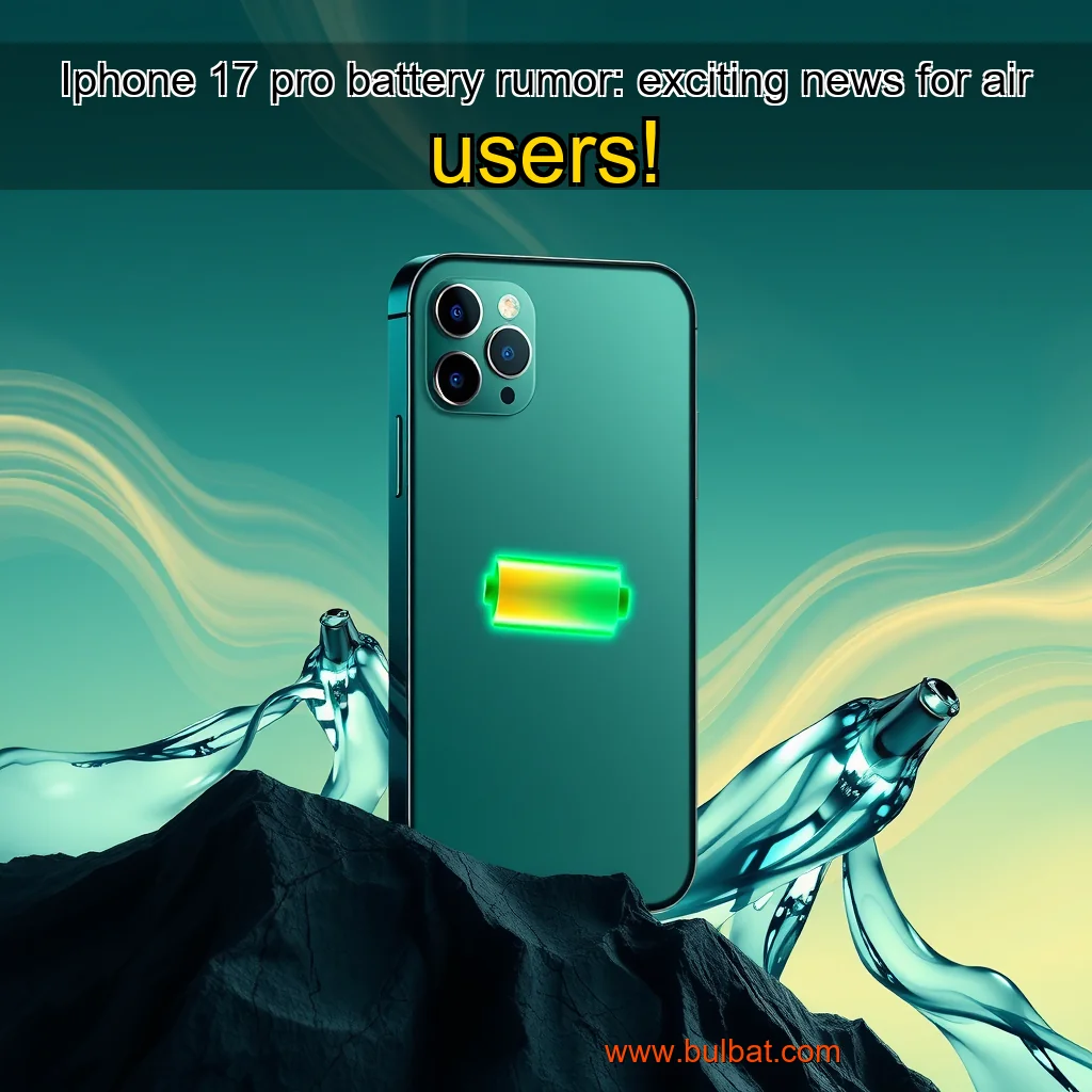 You are currently viewing Iphone 17 pro battery rumor: exciting news for air users!
