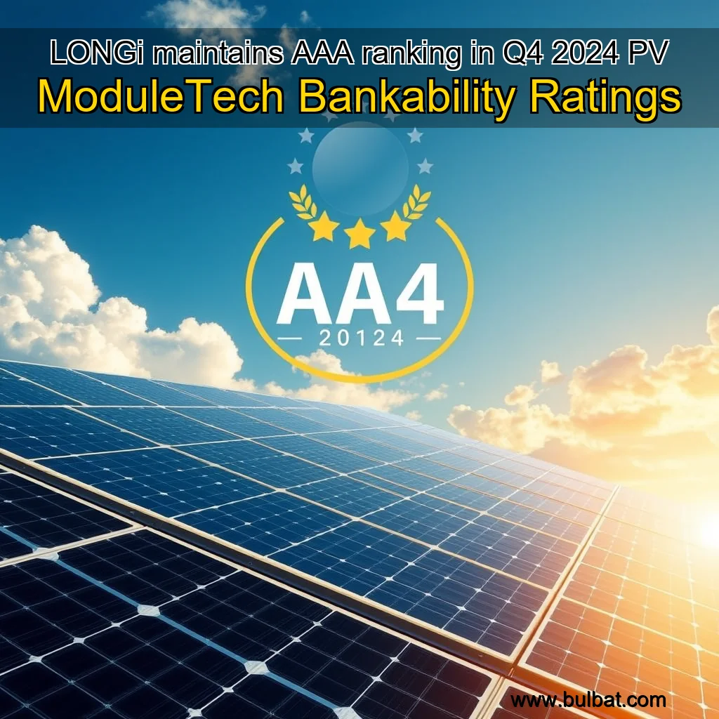 You are currently viewing LONGi maintains AAA ranking in Q4 2024 PV ModuleTech Bankability Ratings