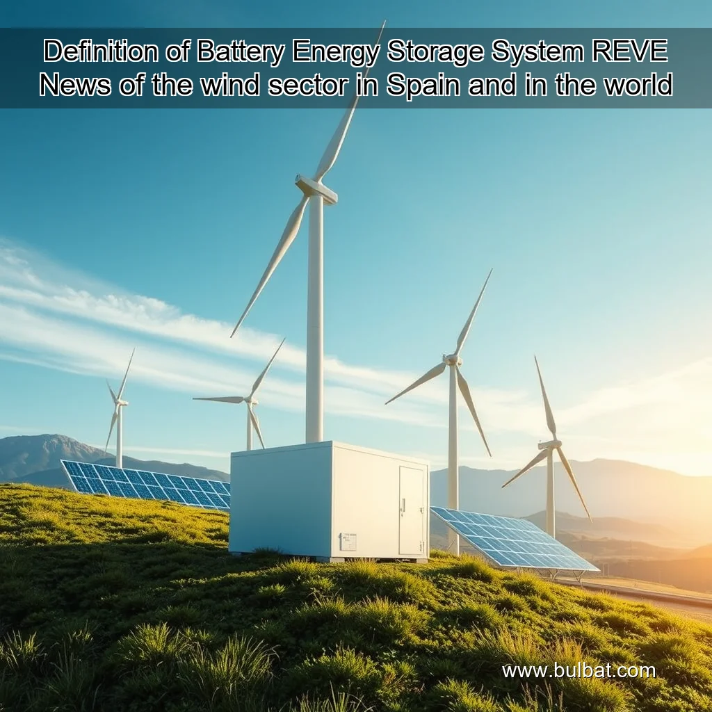 You are currently viewing Definition of Battery Energy Storage System  REVE News of the wind sector in Spain and in the world
