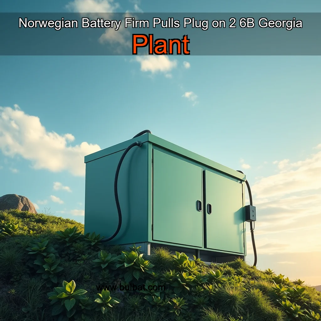 Read more about the article Norwegian Battery Firm Pulls Plug on 2  6B Georgia Plant