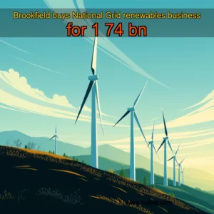 Read more about the article Brookfield buys National Grid renewables business for 1  74 bn