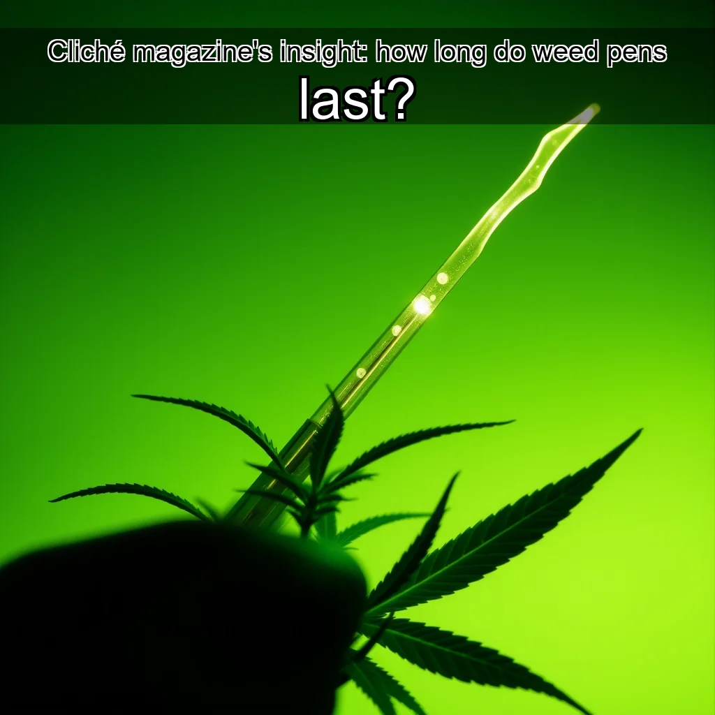 You are currently viewing Cliché magazine’s insight: how long do weed pens last?