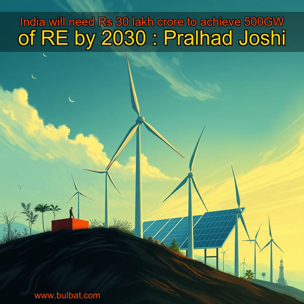 You are currently viewing India will need Rs 30 lakh crore to achieve 500GW of RE by 2030 : Pralhad Joshi