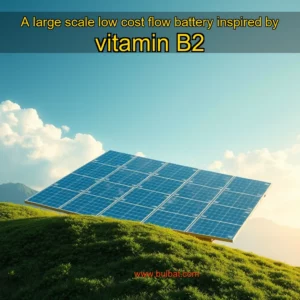 Artistic representation for A large scale low cost flow battery inspired by vitamin B2