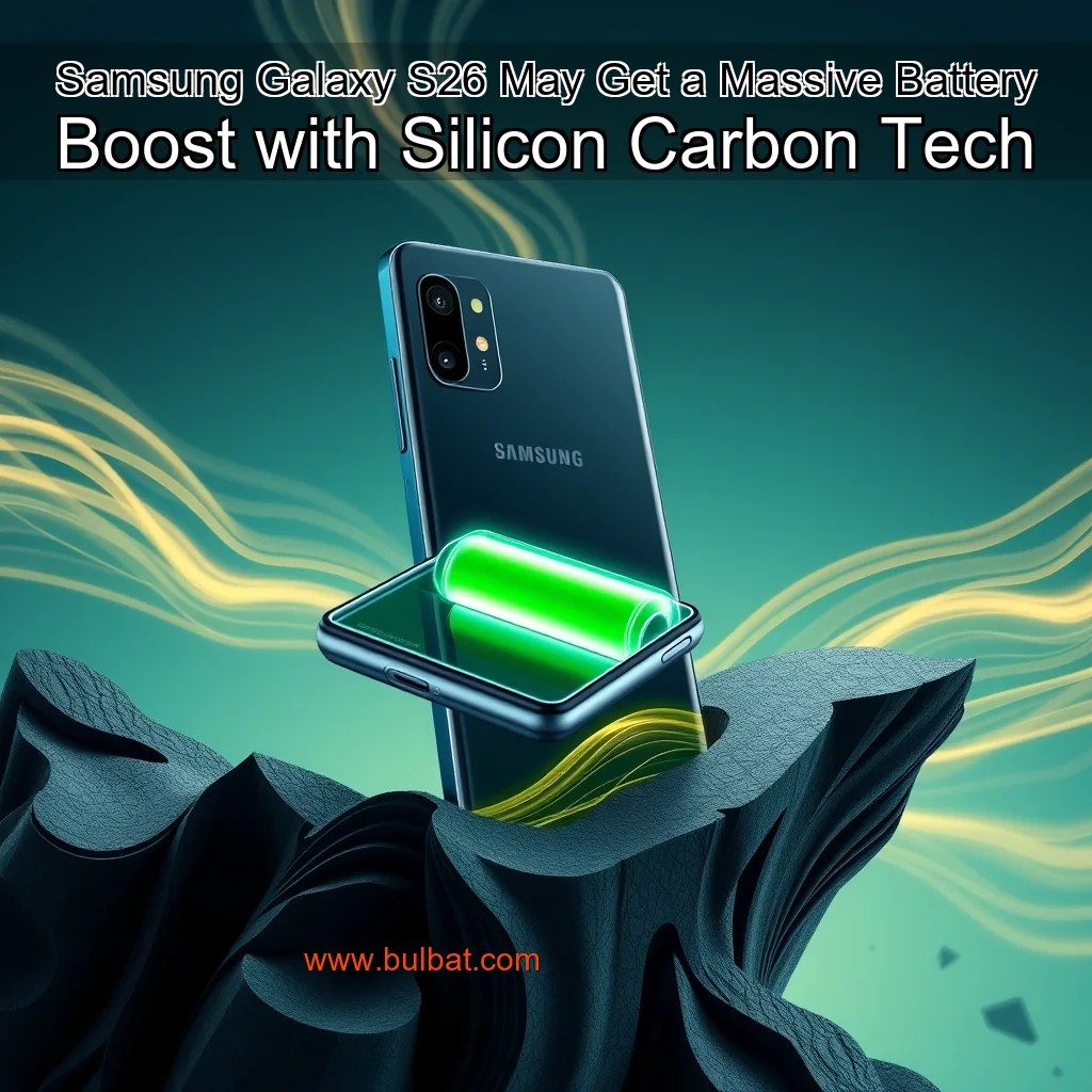 You are currently viewing Samsung Galaxy S26 May Get a Massive Battery Boost with Silicon  Carbon Tech