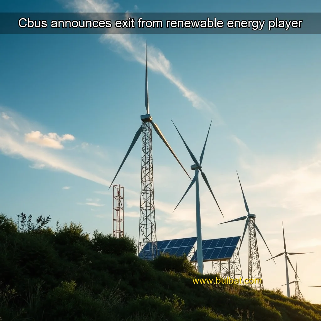 You are currently viewing Cbus announces exit from renewable energy player