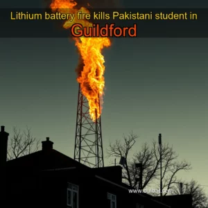 Read more about the article Lithium battery fire kills Pakistani student in Guildford