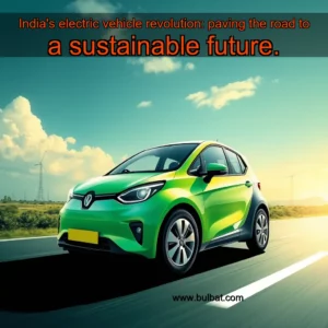 Artistic representation for India's electric vehicle revolution: paving the road to a sustainable future.