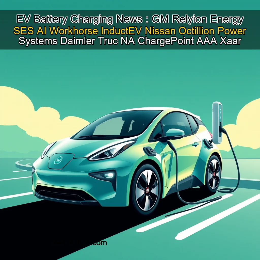 You are currently viewing EV  Battery  Charging News : GM  Relyion Energy  SES AI  Workhorse  InductEV  Nissan  Octillion Power Systems  Daimler Truc NA  ChargePoint  AAA  Xaar  BTC Power  Chargie