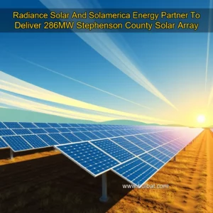 Read more about the article Radiance Solar And Solamerica Energy Partner To Deliver 286MW Stephenson County Solar Array
