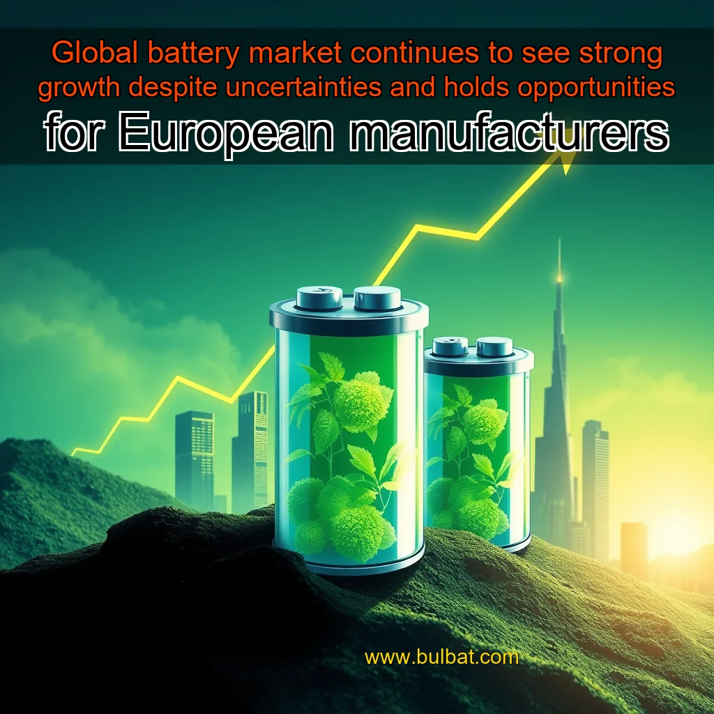Read more about the article Global battery market continues to see strong growth despite uncertainties and holds opportunities for European manufacturers