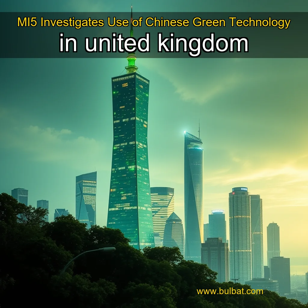 Read more about the article MI5 Investigates Use of Chinese Green Technology in united kingdom