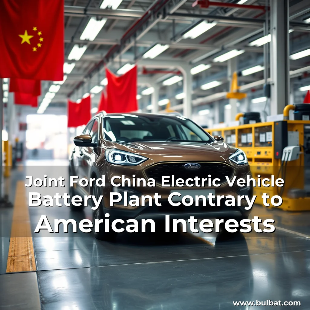 You are currently viewing Joint Ford  China Electric Vehicle Battery Plant Contrary to American Interests