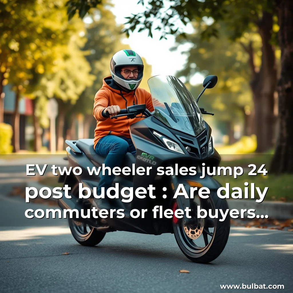 You are currently viewing EV two  wheeler sales jump 24  post  budget : Are daily commuters or fleet buyers driving the boom  ET Auto