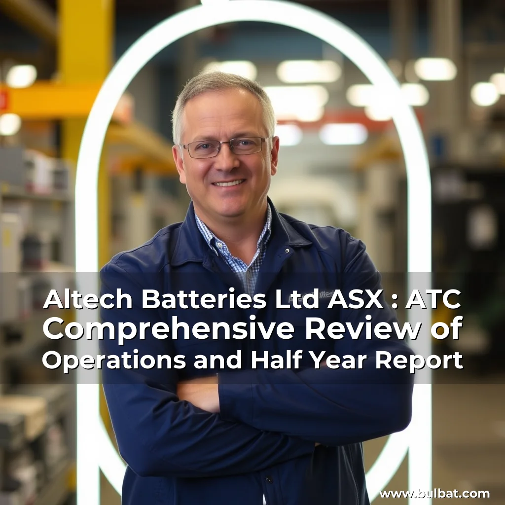 You are currently viewing Altech Batteries Ltd  ASX : ATC  Comprehensive Review of Operations and Half Year Report
